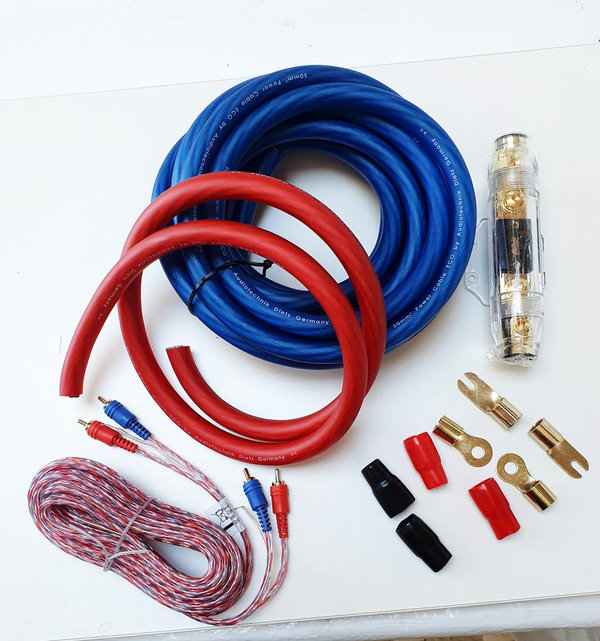 Stromkabel Set 35 mm²   6 + 1 blau/rot  150 amp