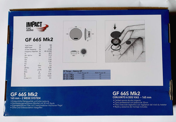 IMPACT GF 66 S MK2 HIGH END 2 Wege 165 mm Lautsprecher-System