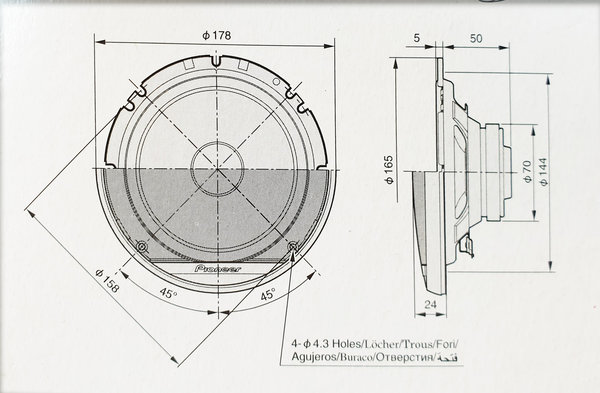 Pioneer  Einbau-Lautsprecher-Set  TS-G170C